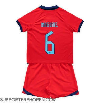 England Harry Maguire #6 Bortatröja Barn VM 2022 Kortärmad (+ korta byxor)